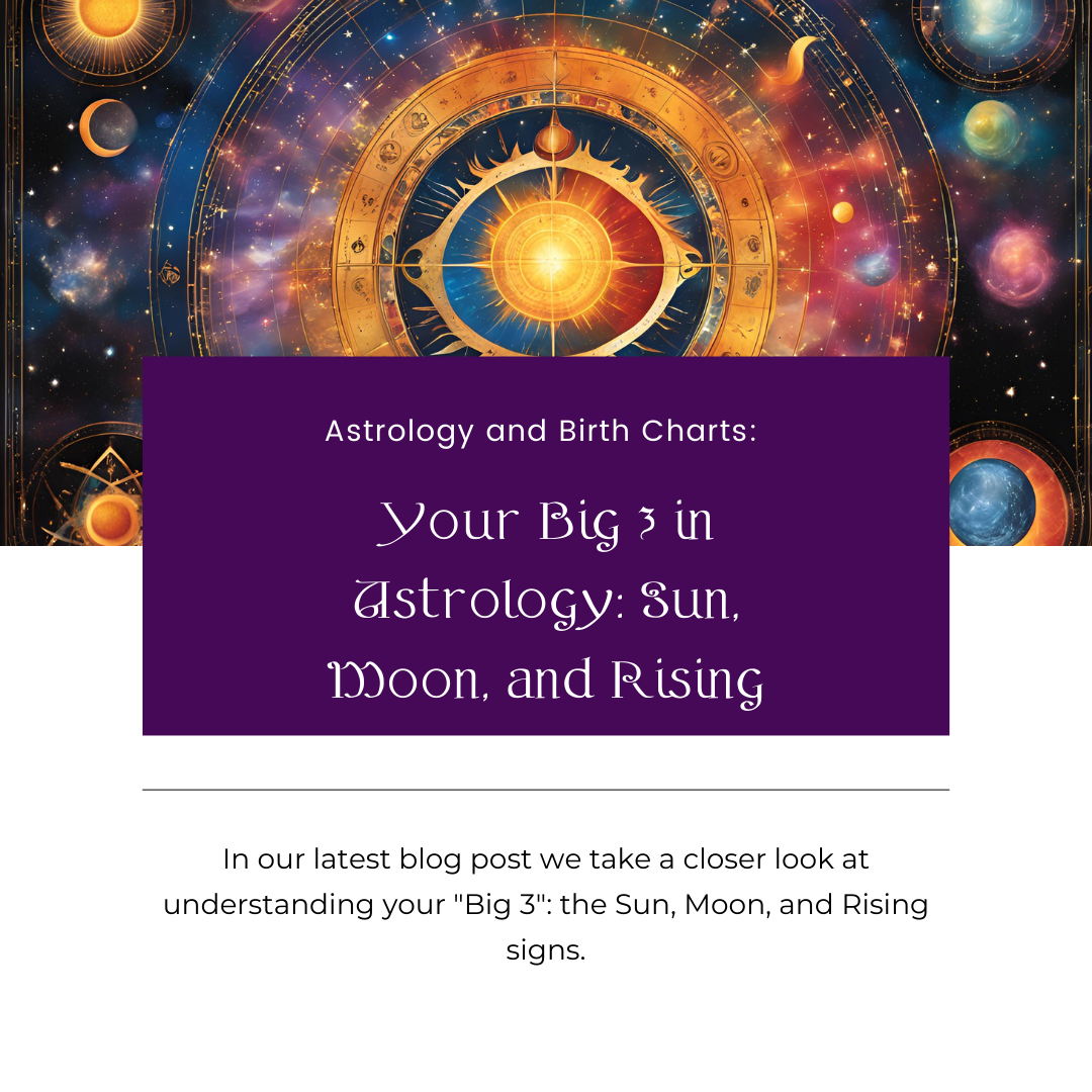 understanding your "Big 3": the Sun, Moon, and Rising signs.